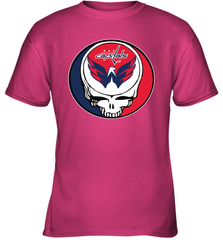 Washington Capitals Grateful Dead Steal Your Face Hockey NHL Youth T-Shirt Youth T-Shirt - VeigarTee