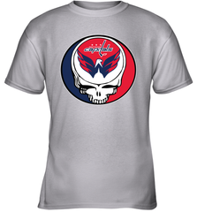 Washington Capitals Grateful Dead Steal Your Face Hockey NHL Youth T-Shirt Youth T-Shirt - VeigarTee