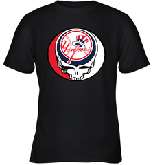 New York Yankees Grateful Dead Steal Your Face Baseball Youth T-Shirt Youth T-Shirt - VeigarTee