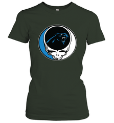 Carolina Panthers Grateful Dead Steal Your Face NFL Football Womens T-Shirt Womens T-Shirt - VeigarTee