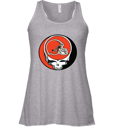 Cleveland Browns Grateful Dead Steal Your Face NFL Football Womens Racerback Tank Top
