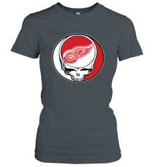 Detroit Red Wings Grateful Dead Steal Your Face Hockey NHL Womens T-Shirt Womens T-Shirt - VeigarTee