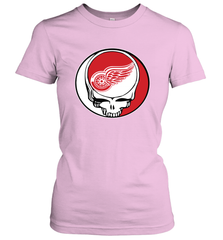 Detroit Red Wings Grateful Dead Steal Your Face Hockey NHL Womens T-Shirt Womens T-Shirt - VeigarTee