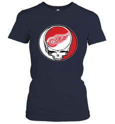 Detroit Red Wings Grateful Dead Steal Your Face Hockey NHL Womens T-Shirt