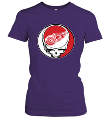 Detroit Red Wings Grateful Dead Steal Your Face Hockey NHL Womens T-Shirt Womens T-Shirt - VeigarTee