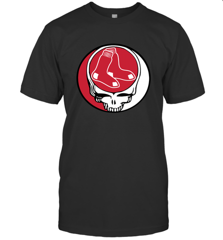 Boston Red Sox Grateful Dead Steal Your Face Baseball Mens T-Shirt Mens T-Shirt / Black / S Mens T-Shirt - VeigarTee