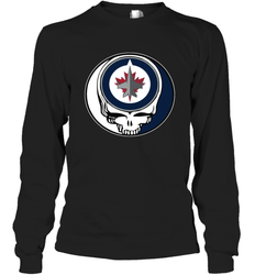 Winnipeg Jets Grateful Dead Steal Your Face Hockey NHL Adult Long Sleeve T-Shirt