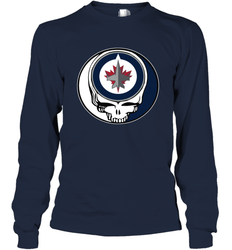 Winnipeg Jets Grateful Dead Steal Your Face Hockey NHL Adult Long Sleeve T-Shirt