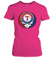Texas Rangers Grateful Dead Steal Your Face Baseball Womens T-Shirt Womens T-Shirt - VeigarTee