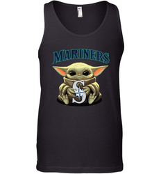 Baby Yoda Hugs Loves The Seattle Mariners Baseball Mens Tank Top