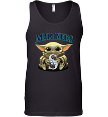 Baby Yoda Hugs Loves The Seattle Mariners Baseball Mens Tank Top Mens Tank Top - VeigarTee