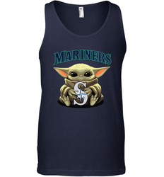 Baby Yoda Hugs Loves The Seattle Mariners Baseball Mens Tank Top