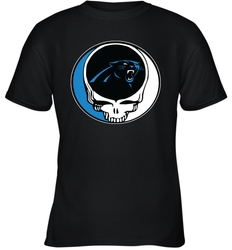 Carolina Panthers Grateful Dead Steal Your Face NFL Football Youth T-Shirt