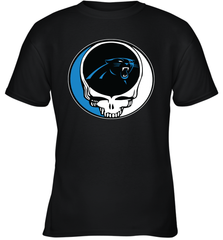 Carolina Panthers Grateful Dead Steal Your Face NFL Football Youth T-Shirt Youth T-Shirt - VeigarTee