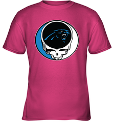 Carolina Panthers Grateful Dead Steal Your Face NFL Football Youth T-Shirt Youth T-Shirt - VeigarTee
