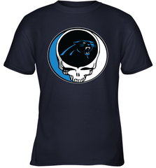 Carolina Panthers Grateful Dead Steal Your Face NFL Football Youth T-Shirt Youth T-Shirt - VeigarTee