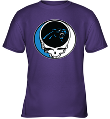 Carolina Panthers Grateful Dead Steal Your Face NFL Football Youth T-Shirt Youth T-Shirt - VeigarTee