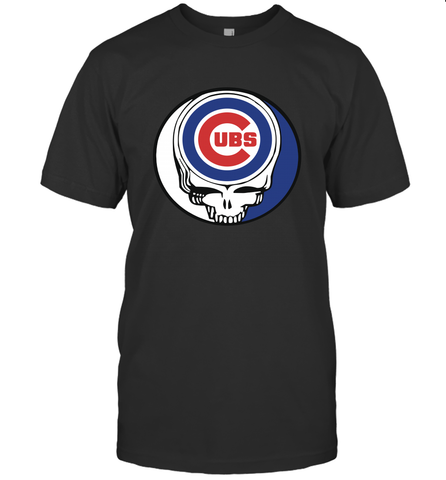 Chicago Cubs Grateful Dead Steal Your Face Baseball Mens T-Shirt Mens T-Shirt / Black / S Mens T-Shirt - VeigarTee