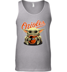 Baby Yoda Hugs Loves The Baltimore Orioles Baseball Mens Tank Top Mens Tank Top - VeigarTee