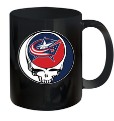 Columbus Blue Grateful Dead Steal Your Face Hockey NHL Ceramic Mug 11oz Ceramic Mug 11oz - VeigarTee