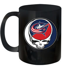 Columbus Blue Grateful Dead Steal Your Face Hockey NHL Ceramic Mug 11oz Ceramic Mug 11oz - VeigarTee
