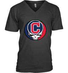 Cleveland Indians Grateful Dead Steal Your Face Baseball Mens V-Neck T-Shirt Mens V-Neck T-Shirt - VeigarTee