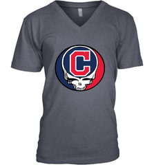 Cleveland Indians Grateful Dead Steal Your Face Baseball Mens V-Neck T-Shirt Mens V-Neck T-Shirt - VeigarTee