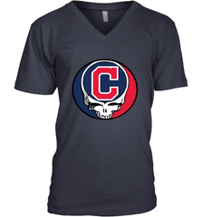 Cleveland Indians Grateful Dead Steal Your Face Baseball Mens V-Neck T-Shirt Mens V-Neck T-Shirt - VeigarTee