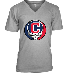 Cleveland Indians Grateful Dead Steal Your Face Baseball Mens V-Neck T-Shirt Mens V-Neck T-Shirt - VeigarTee