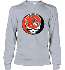 Cleveland Browns Grateful Dead Steal Your Face NFL Football Adult Long Sleeve T-Shirt Adult Long Sleeve T-Shirt - VeigarTee