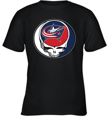 Columbus Blue Grateful Dead Steal Your Face Hockey NHL Youth T-Shirt Youth T-Shirt - VeigarTee