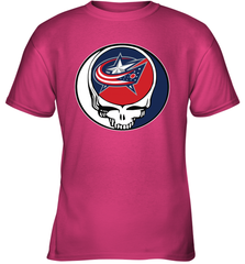 Columbus Blue Grateful Dead Steal Your Face Hockey NHL Youth T-Shirt Youth T-Shirt - VeigarTee