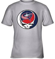 Columbus Blue Grateful Dead Steal Your Face Hockey NHL Youth T-Shirt Youth T-Shirt - VeigarTee