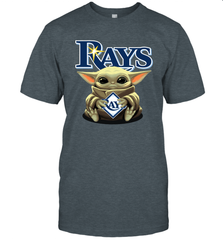 Baby Yoda Hugs Loves The Tampa Bay Rays Baseball Mens T-Shirt Mens T-Shirt - VeigarTee