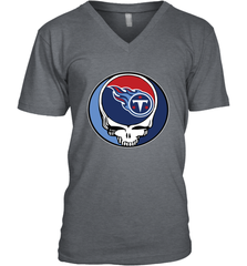 Tennessee Titans Grateful Dead Steal Your Face NFL Football Mens V-Neck T-Shirt Mens V-Neck T-Shirt - VeigarTee