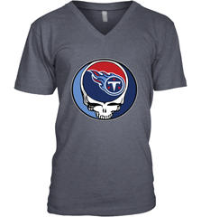 Tennessee Titans Grateful Dead Steal Your Face NFL Football Mens V-Neck T-Shirt Mens V-Neck T-Shirt - VeigarTee