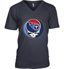 Tennessee Titans Grateful Dead Steal Your Face NFL Football Mens V-Neck T-Shirt Mens V-Neck T-Shirt - VeigarTee