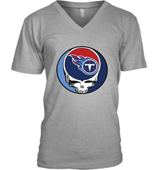 Tennessee Titans Grateful Dead Steal Your Face NFL Football Mens V-Neck T-Shirt Mens V-Neck T-Shirt - VeigarTee