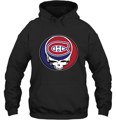 Montreal Canadiens Grateful Dead Steal Your Face Hockey NHL Adult Hoodie Sweatshirt Adult Hoodie Sweatshirt / Black / S Adult Hoodie Sweatshirt - VeigarTee