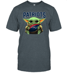 Baby Yoda Loves The New England Patriots Star Wars Baby Yoda Hugs Patriots NFL Mens T-Shirt Mens T-Shirt - VeigarTee