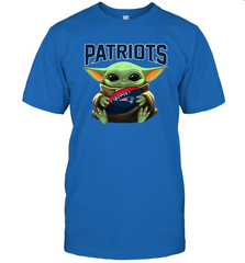 Baby Yoda Loves The New England Patriots Star Wars Baby Yoda Hugs Patriots NFL Mens T-Shirt Mens T-Shirt - VeigarTee