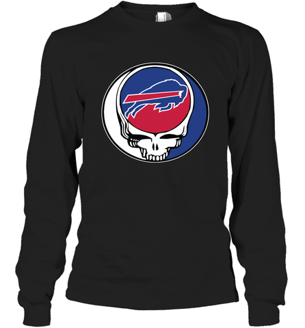 Buffalo Bills Grateful Dead Steal Your Face NFL Football Adult Long Sleeve T-Shirt Adult Long Sleeve T-Shirt / Black / S Adult Long Sleeve T-Shirt - VeigarTee