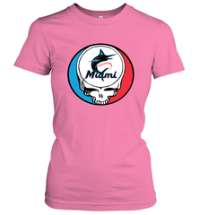 Miami Marlins Grateful Dead Steal Your Face Baseball Womens T-Shirt Womens T-Shirt - VeigarTee