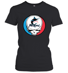 Miami Marlins Grateful Dead Steal Your Face Baseball Womens T-Shirt Womens T-Shirt - VeigarTee