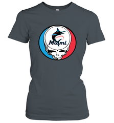 Miami Marlins Grateful Dead Steal Your Face Baseball Womens T-Shirt Womens T-Shirt - VeigarTee