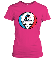 Miami Marlins Grateful Dead Steal Your Face Baseball Womens T-Shirt Womens T-Shirt - VeigarTee