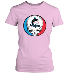 Miami Marlins Grateful Dead Steal Your Face Baseball Womens T-Shirt Womens T-Shirt - VeigarTee