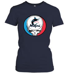 Miami Marlins Grateful Dead Steal Your Face Baseball Womens T-Shirt Womens T-Shirt - VeigarTee