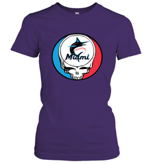 Miami Marlins Grateful Dead Steal Your Face Baseball Womens T-Shirt Womens T-Shirt - VeigarTee