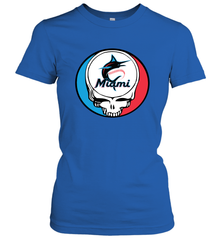 Miami Marlins Grateful Dead Steal Your Face Baseball Womens T-Shirt Womens T-Shirt - VeigarTee